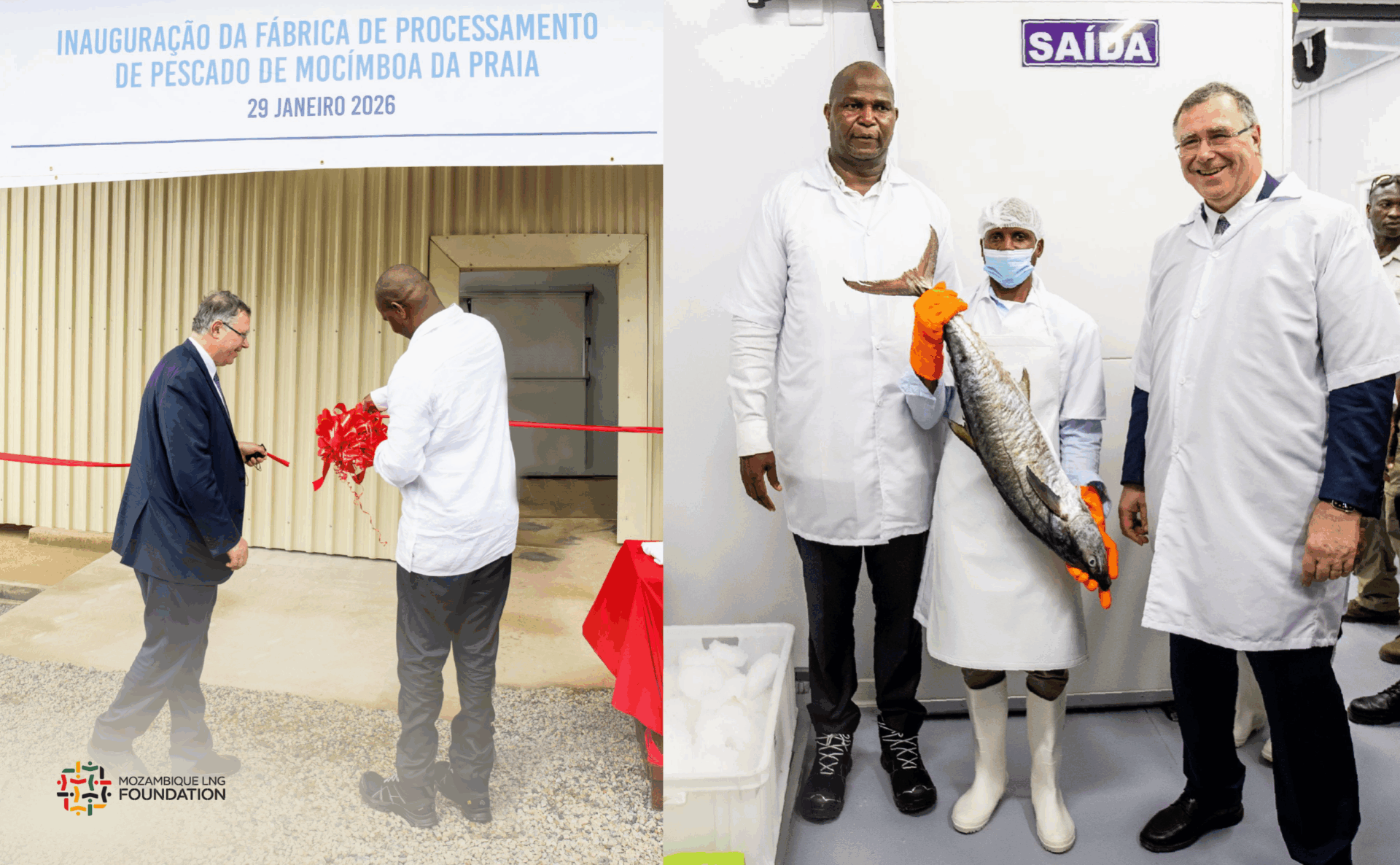 MLNGF - President of the Republic Daniel Chapo and TotalEnergies CEO Inaugurate Fish Processing Unit in Mocímboa da Praia - Web 2